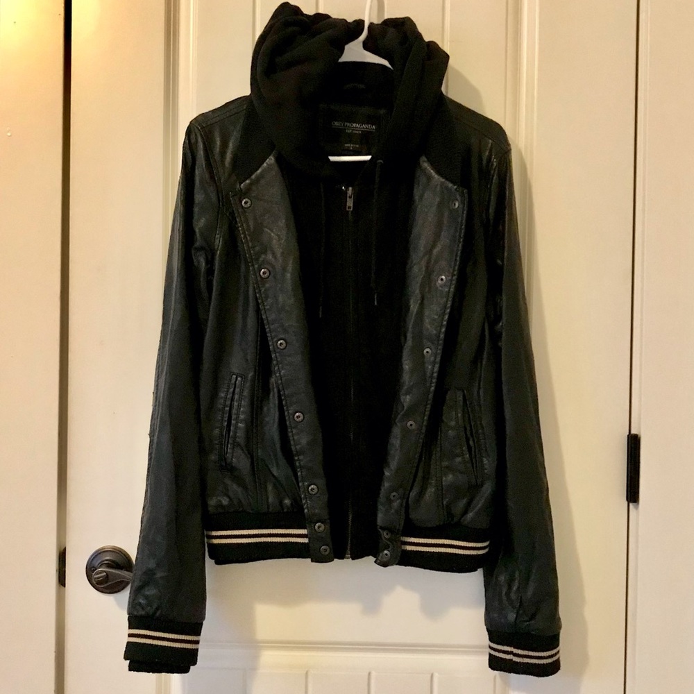 Obey Propaganda leather jacket